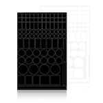 HASTHIP® 2 Sheets Blackout Stickers 140Pcs Multi Sized & Shaped LED Indicator Cover Stickers Self Adhesive Blackout Dot Stickers for Indicator Lights on Wall Switch, Air Conditioner, TV, More