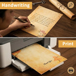 HASTHIP 40-Sheet Vintage Floral Writing Paper with 8 Designs for Letters and Creative Crafts