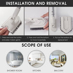 HASTHIP Bathroom Cleaning Brush with 39" Extendable Handle and Two Replaceable Heads for Home