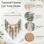 HASTHIP Artificial Eucalyptus Wall Hanging with Green Foliage and 15.7-Inch Wooden Rod