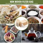 HASTHIP® Disposable Tea Filter Bags for Loose Tea Unbleached Wood Pulp Filter Bags Drawstring Leaking Proof Design Travel Portable Tea Filter Bags for Water Bottle, Pot, Cups, Mug, Pack of 100