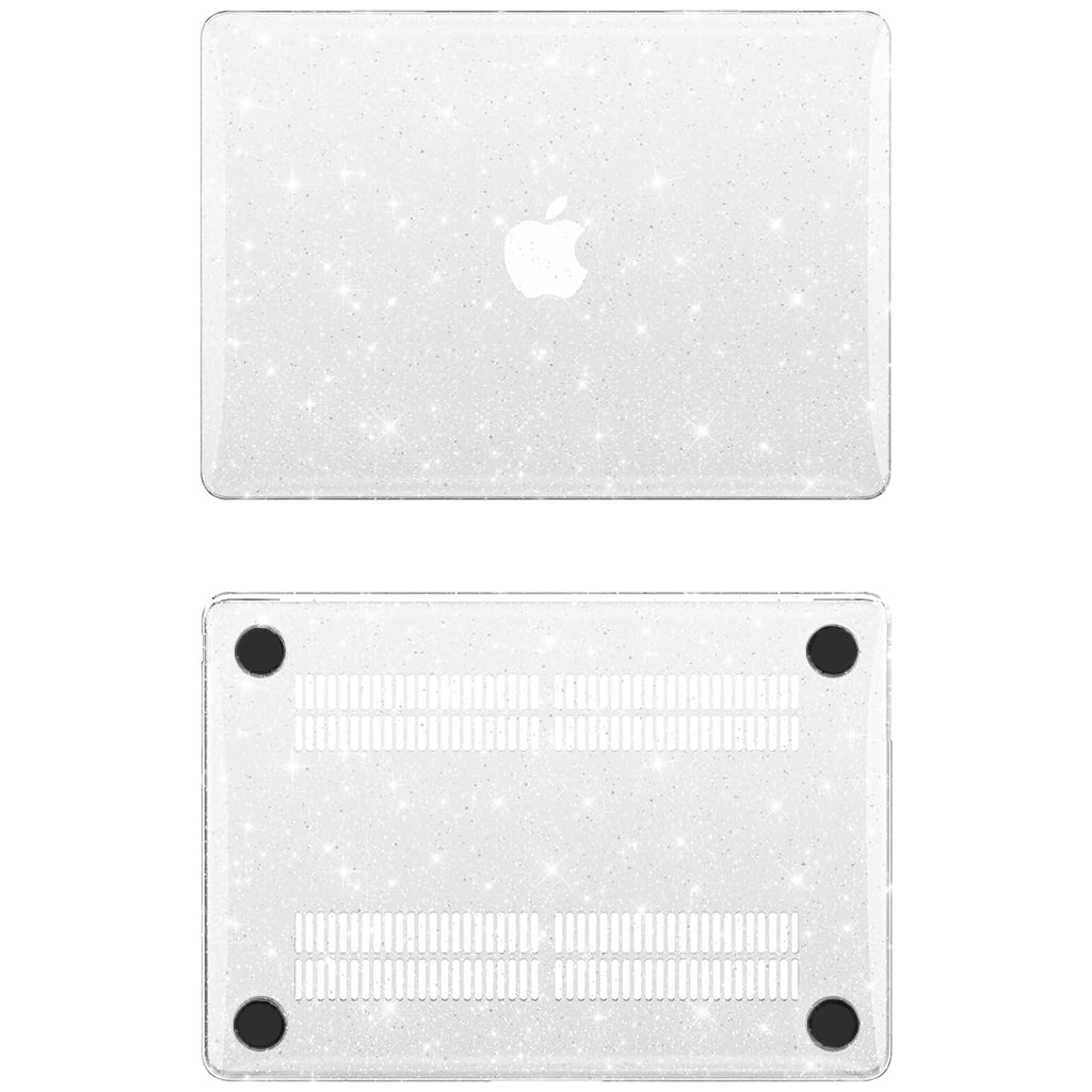 HASTHIP® Laptop Case for MacBook Air M2 A2681/M3 A3113 13.6 inch Sparkling Transparent Laptop Case Fashion Cover Transparent Laptop Case Cover Compatible with MacBook Air13.6 A2681/A3113
