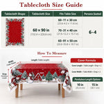 HASTHIP Christmas Tablecloth, 100D Polyester Snowman Pattern, 60 by 90 Inches, 6-Seater Fit