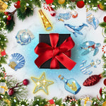 HASTHIP 12-Piece 5D Diamond Painting Keychain Kit with Acrylic Bases and Ocean Designs