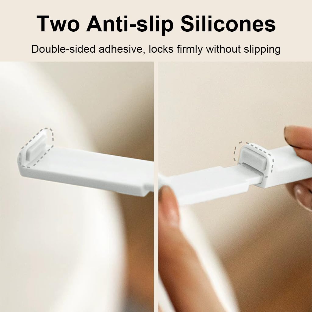 HASTHIP Adjustable Toilet Seat Lifter Handle for Touch-Free Use with 304 Stainless Steel Screws