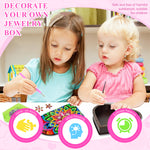 HASTHIP® DIY Diamond Paint Art Kit Colorful Mandala Flower Wooden Jewelry Box Assembly Empty Heart-shaped Wooden Storage Organizer DIY Diamond Paint Gift Box Christmas Gift Birthday Gift, 22x20x4cm
