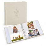 HASTHIP Self-Adhesive Photo Album, 23 x 25 cm, Beige Leather Cover, 20 Sheets, 40 Pages