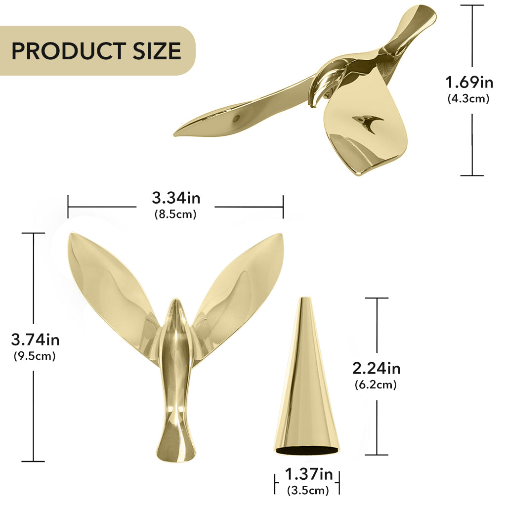 HASTHIP® Bottle Opener with Holder Creative Zinc Alloy Flying Bird Bottle Opener Desk Decor Balancing Bird Beer Bottle Opener Crown Cap Bottle Opener Vintage Home Gift Christmas Gift
