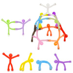 HASTHIP® 10Pcs Fun Refrigerator Magnets Mixed Color Match Stick Men Fun Refrigerator Magnets for Home Decor Connectable Colorful Little Matchstick People Decorative Desk Decor Kids Toys