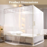 HASTHIP Single Princess Style Mosquito Net Canopy with Breathable Polyester Mesh for Bedroom