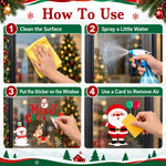 HASTHIP Christmas Window Clings, Large Double-Sided PVC Decals for Reusable Holiday Glass Decor