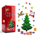 HASTHIP 23-Piece Reusable PVC Christmas Tree Decor Set for Refrigerators and Metal Surfaces