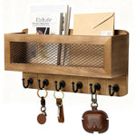 HASTHIP Entryway Key Holder, Vintage 6-Hook Wall Rack, 13x6.7 Inches Organize Daily Keys