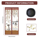 HASTHIP® Screen Door Mesh 39.37x 82.68 Inches Fashion Cartoon Mesh Screen Door Mosquito Proof Self Sealing Door Room Partition Screen Removable Hook and Loop Mesh Screen Door