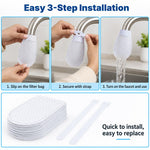 HASTHIP 100 Faucet Filter Bags in Non-Woven Fabric with Adjustable Straps for Sediment