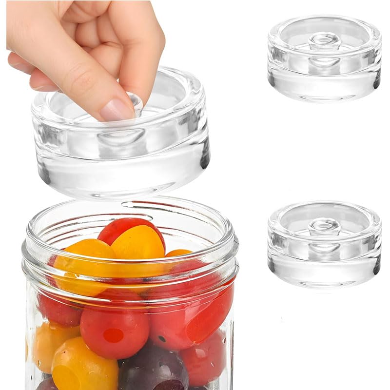HASTHIP Fermentation Weight Glass for Wide Mouth Mason Jars, 2 Pack 7oz Pickling Weights