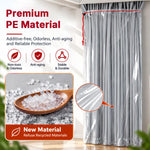 HASTHIP Curtain Dust Covers for Blackout Curtains, 60 Micron PE, Drawstring, 2-Pack, 50 × 220 cm