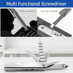 HASTHIP 11-in-1 Folding Multitool Keychain in Stainless Steel for Pocket and Outdoor Use