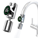 HASTHIP Smart Digital Display Faucet Extender with Two Spray Modes and Stainless Steel Construction