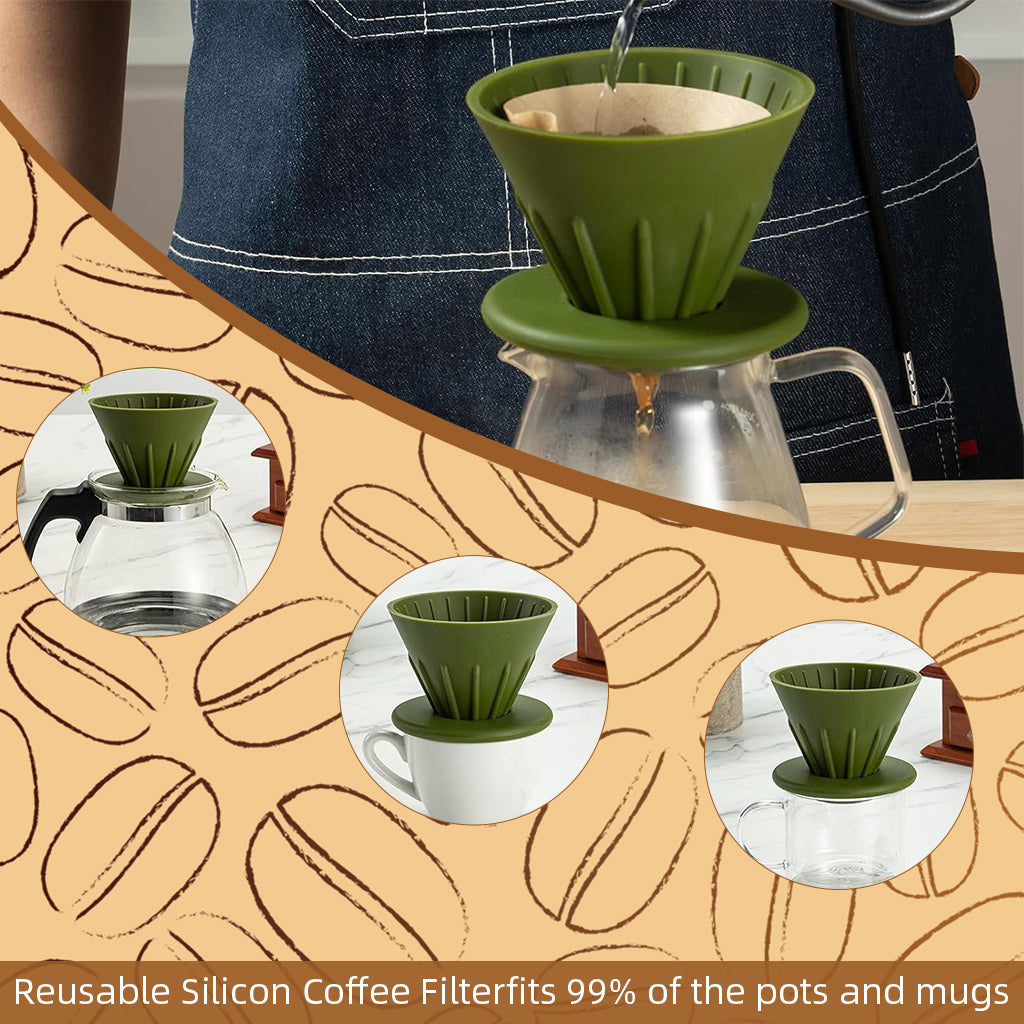 HASTHIP® Coffee Dripper, Reusable Silicone Coffee Filter,