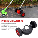 HASTHIP® String Trimmer Wheel Attachment - Adjustable String Trimmer Support Wheel - Plastic Lawn Mower Auxiliary Wheels - Portable String Trimmer Moving Wheel Accessories for Universal Grass Trimmer