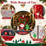 HASTHIP Christmas Window Clings, Large Double-Sided PVC Decals for Reusable Holiday Glass Decor