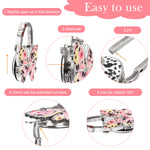 HASTHIP® 2Pcs Foldable Purse Hook, Women Bag Table Hanger Collection Purse Hanger for Table, Portable Table Bag Holder for Handbag, Backpack, Sling Bag ( Metal Multi-Purpose Hook with Storage Bag)