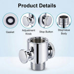 HASTHIP Push-Button Shower Shut-Off Valve with Rotary Flow Control and G1/2 Threads