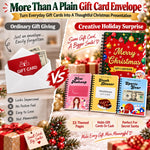 HASTHIP Christmas Gift Card Book, Spiral Bound with 16 Themed Pages, 5x7 Inch Size for DIY Holiday Gifting