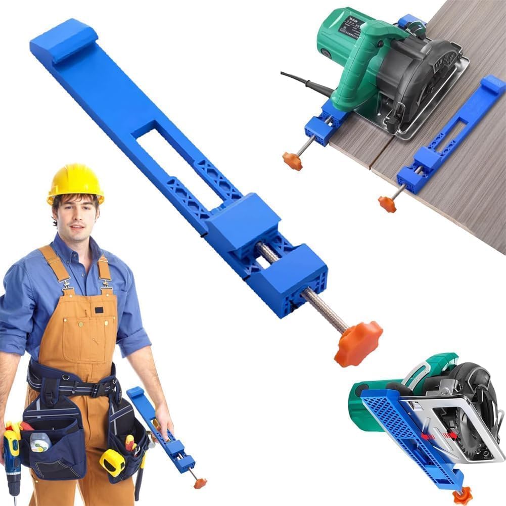 HASTHIP® Cutting Machine Base Guide 5.3-8.2 inches Cutting Length Adjustable Woodcraft Electric Circular Saw Milling Positioning Clamp Precision Wood Cutting Guide