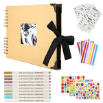 HASTHIP DIY Photo Memory Scrapbook Kit with Spiral Album, Cover Window and Decorative Accessories