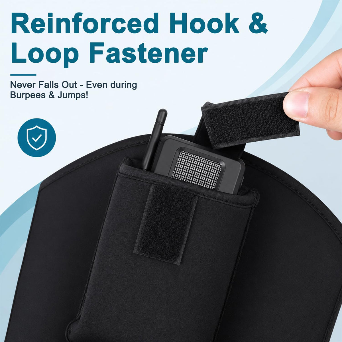 HASTHIP Adjustable Microphone Transmitter Belt Pouch with Quick-Drying, Sweat-Absorbent Strap
