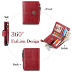HASTHIP® Small Womens Wallet Leather Bifold