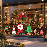 HASTHIP Christmas Window Clings, Large Double-Sided PVC Decals for Reusable Holiday Glass Decor