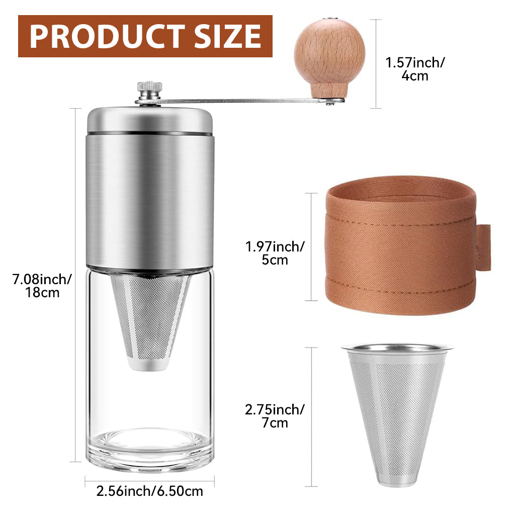 HASTHIP® Manual Coffee Grinder Brewing Integrated Stainless Steel