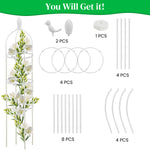 HASTHIP® 120cm Climbing Trellis Garden Decorative Plant Flower Trellis Obelisk Trellis Garden DIY Adjustable Climbing Flower Plants Pot for Clematis, Climbing Roses, Tomatoes, Ivy