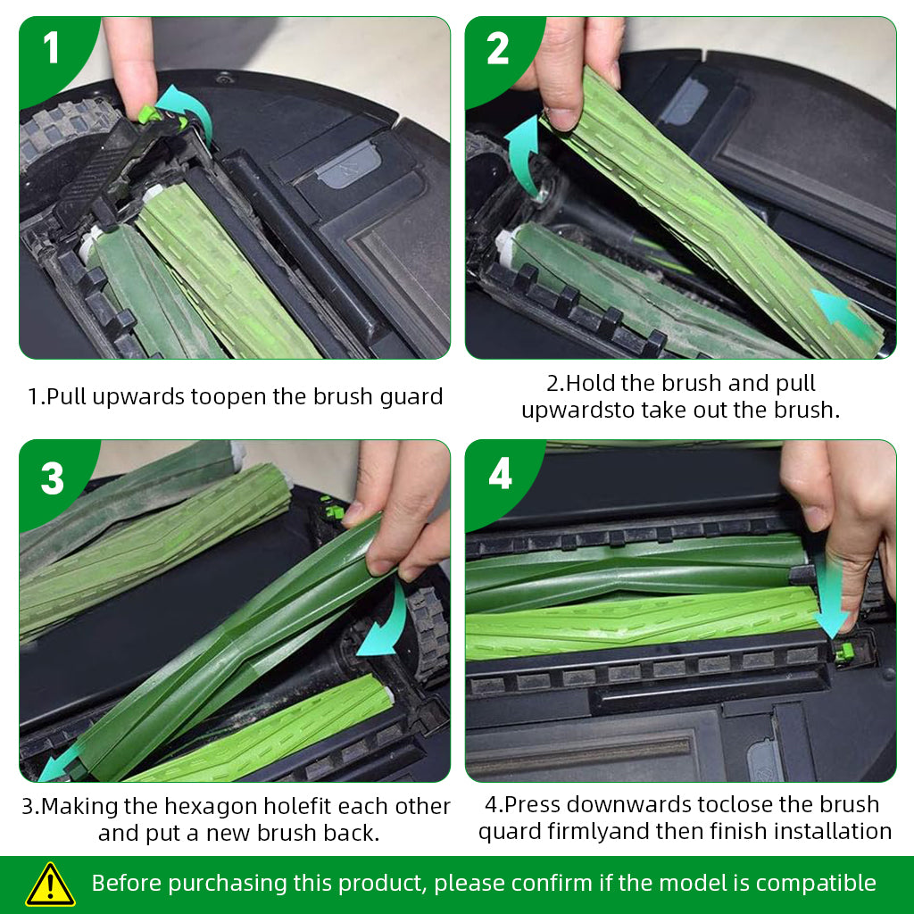 HASTHIP® 10Pcs Replacement Accessories Kit for iRobot Roomba i Series Vacuum Cleaner, 3 Side Brushes, 2 Main brush, 3 HEPA Filters,1Cleaning Brush,1Screwdrivers.