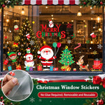 HASTHIP Christmas Window Clings, Large Double-Sided PVC Decals for Reusable Holiday Glass Decor