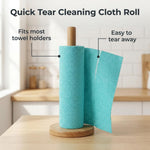 HASTHIP Microfiber Cleaning Cloth Roll with Perforated Tear-Off Sheets, Washable and Lint-Free