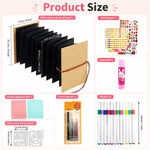 HASTHIP Foldable Accordion Scrapbook Album with Journaling Accessories for DIY Photo Memories