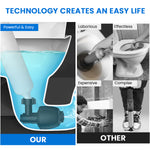 HASTHIP® Toilet Plunger Safe Pressurized Air Drain Plunger Tool with Air Pump Trigger Design Manual Pneumatic Clog Cleaner Tool with Interchangeable Attachment Heads, for Kitchen Sink, Toilet