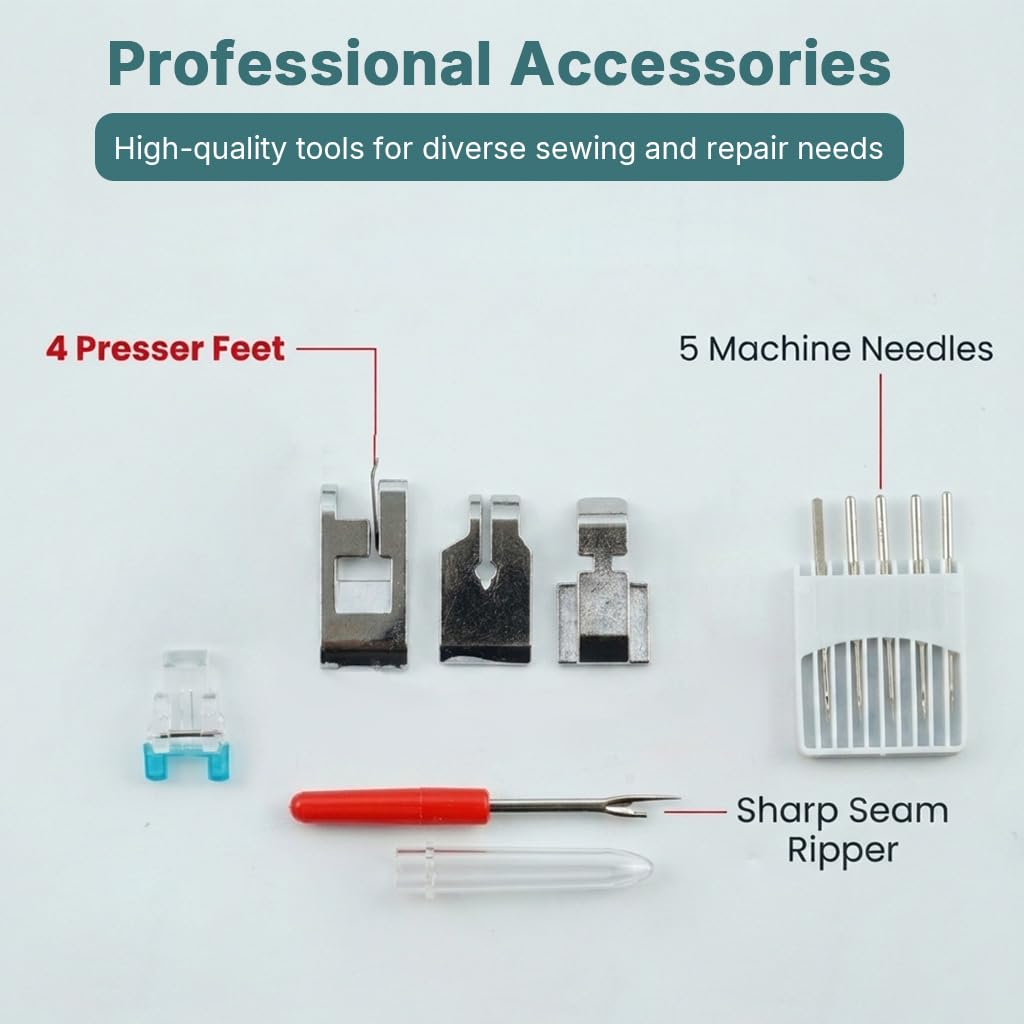 HASTHIP Sewing Kit Set with Threads, Bobbins, Needles and Presser Feet for Home, Office and Travel