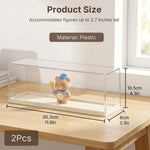 HASTHIP Clear Acrylic Stackable Display Case for Dustproof Figurine and Model Storage