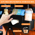 HASTHIP® Car Rear Backseat Extra Multifunctional Drink Cup Holder Organizers with Tissue Storage Box