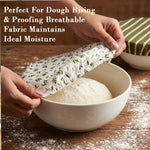 HASTHIP 3 Pack Linen Cotton Bowl Covers with Elastic Fit for Bread Proofing and Meal Prep