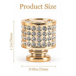 HASTHIP 2-Piece Gold Crystal Cabinet Knobs with Electroplated ABS Core and 22mm Mounting Screws