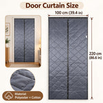 HASTHIP Thermal Insulated Door Curtain, 39 x 86 inches, for 39 x 82-inch Doorways