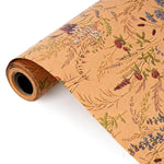 HASTHIP Wild Flower Vintage Floral Matte Wrapping Paper Roll for Gifts and Creative Projects