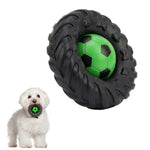 HASTHIP Squeaky Chew Ball – Interactive Dog Toy with Teeth-Cleaning Texture