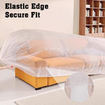 HASTHIP 4-Piece Clear Sofa Covers with Elastic Bands